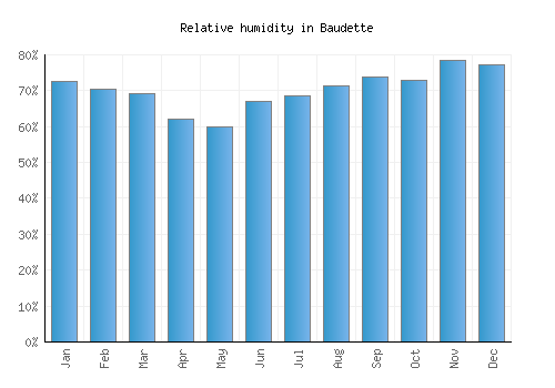 Baudette relative humidity averages