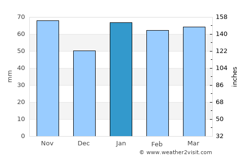 Bauta average rain in January