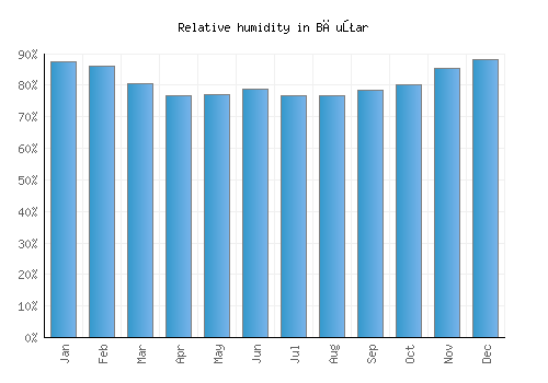 Băuţar relative humidity averages