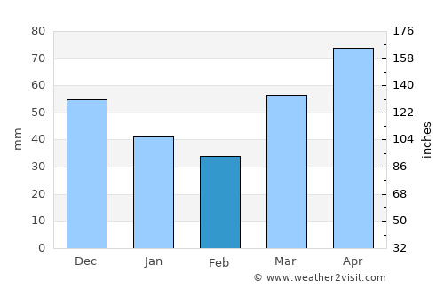 Bay City average rain in February
