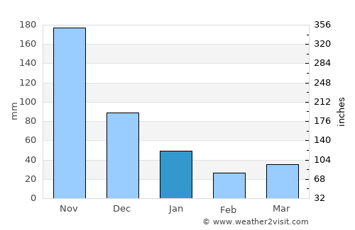 Bayawan average rain in January