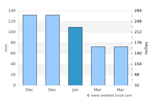 Bayramiç average rain in January