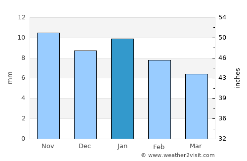 Béchar average rain in January