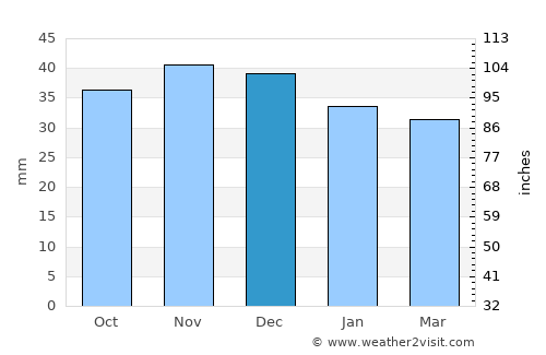 Bełchatów average rain in December
