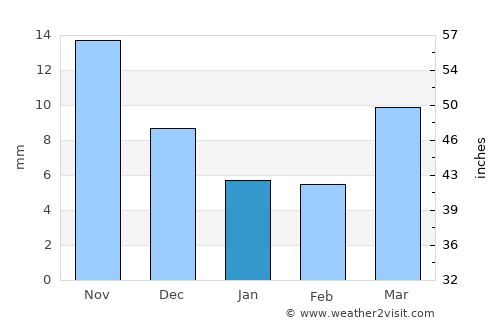 Bellampalli average rain in January