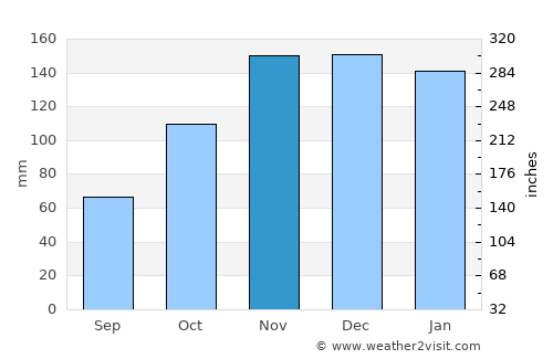 Bellingham average rain in November