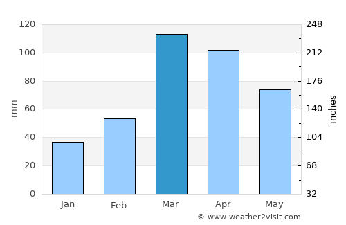 Belo Jardim average rain in March