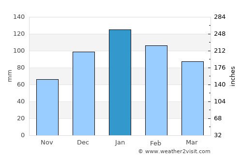 Beltrán average rain in January