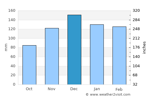 Belzoni average rain in December