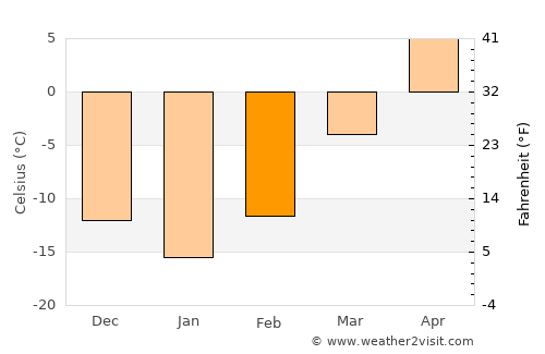 Bemidji average temperature in February