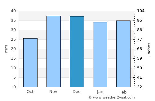 Bender average rain in December
