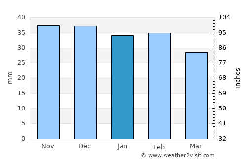 Bender average rain in January