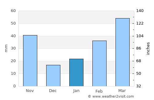 Bengbu average rain in January