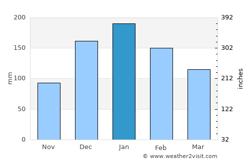 Bent Jbaïl average rain in January