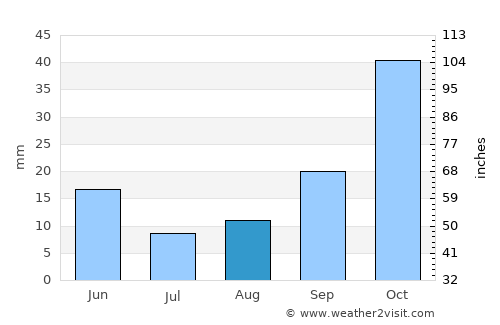 Bergama average rain in August