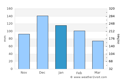Bergama average rain in January