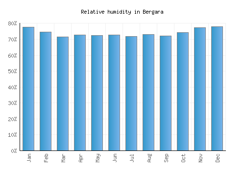Bergara relative humidity averages