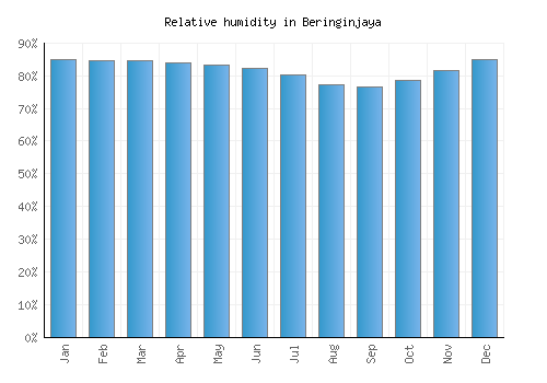 Beringinjaya relative humidity averages