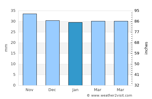 Bernburg average rain in January