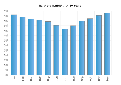 Berriane relative humidity averages