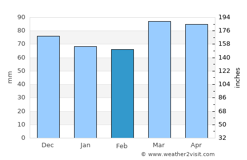 Berryville average rain in February