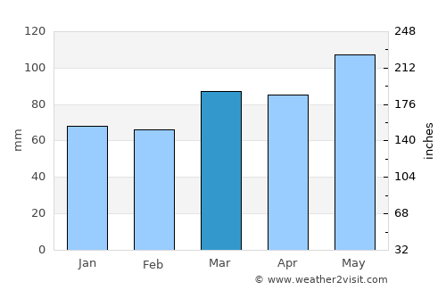 Berryville average rain in March