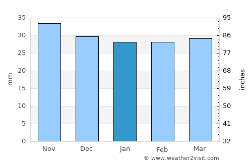 Berzunţi average rain in January
