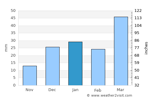 Beshkent Shahri average rain in January