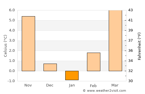 Bestovje average temperature in January