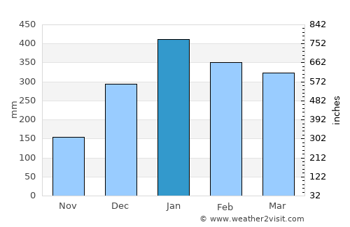 Besuki average rain in January