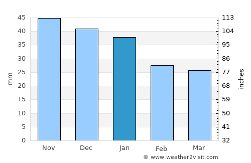 Bezenchuk average rain in January
