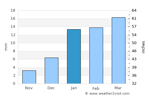 Bhadaur average rain in January