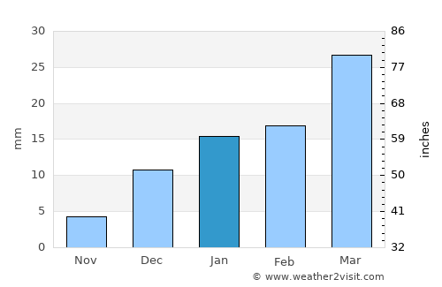 Bhāi Pheru average rain in January