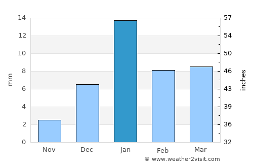 Bharthana average rain in January