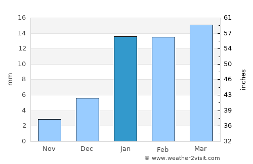 Bhīkhi average rain in January