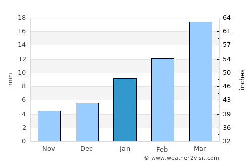 Bhilai average rain in January