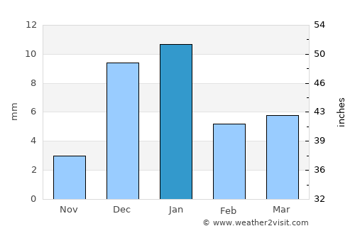 Bhind average rain in January