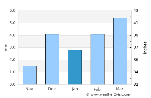 Bhiria average rain in January
