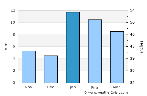 Bhiwāni average rain in January