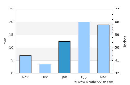 Bhojudih average rain in January