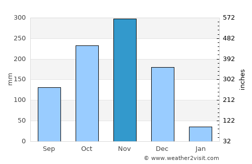 Bhuvanagiri average rain in November