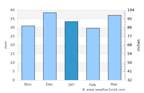 Bi’r al Ḩufayy average rain in January