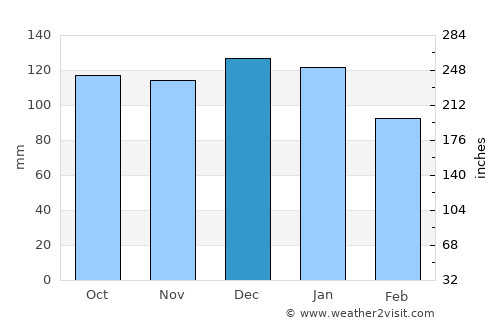 Bianco average rain in December