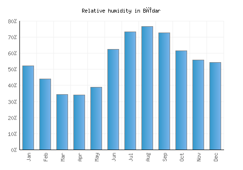 Bīdar relative humidity averages