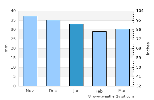 Biertan average rain in January