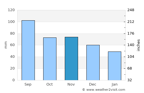 Big Rapids average rain in November