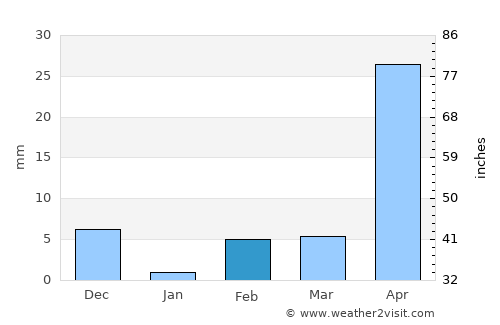 Bijapur average rain in February