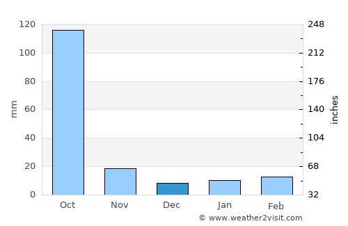 Bijni average rain in December