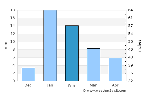 Bikramganj average rain in February