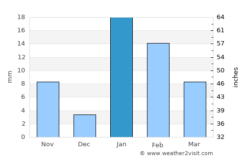 Bikramganj average rain in January
